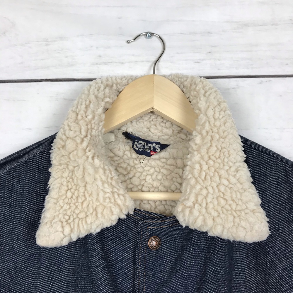 Vintage 1970s Levi’s For Men Sherpa Orange Tab - Picture 3 of 6